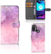 Telefoonhoesje Motorola Moto E20 | E30 | E40 Flipcase Pink Purple Paint