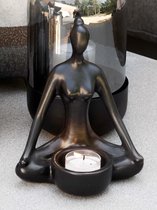 Kaarshouder Balance Yoga - Keramiek - Zwart