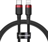 Baseus iPhone lader Lightning naar TYPE-C Kabel !- 1 Meter Lightning to USB-C cable - Oplaadkabel voor Apple iPhone 11/ 11Pro/ 11Pro Max/ XR / XS Max / XS / X voor Apple iPad 9  Zw