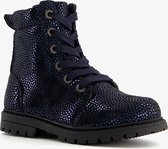 Blue Box meisjes veterboots met stippen - Blauw - Maat 26