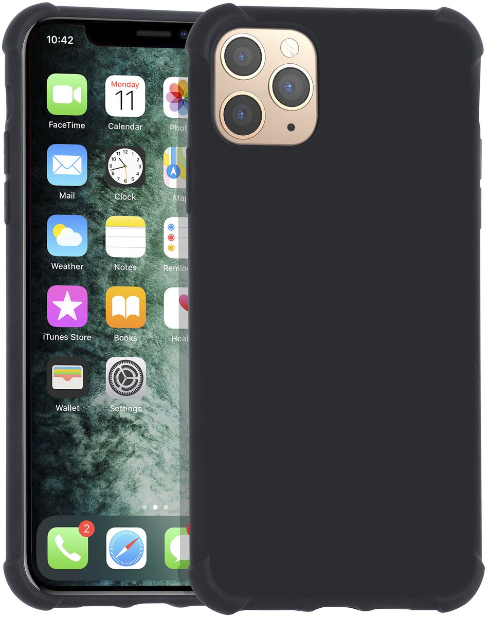 Zwart hoesje iPhone 11 Pro Max - Backcover - silicone