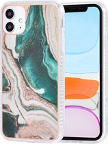 UNIQ Classic Case iPhone 11 TPU Backcover hoesje - Marble Green