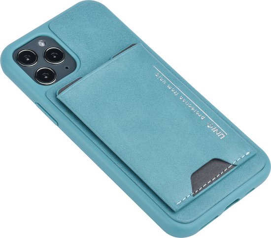 Apple iPhone 11 Pro UNIQ Accessory Groen Backcover hoesje Pasjeshouder - 2 Kijkstanden - Kunstleer