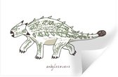 Stickers muraux - Chambre Enfant - Ankylosaure - Dinosaurus - 60x40 cm - Film Adhésif