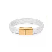 Soraro Lederen Armband | Gevlochten 20.5 Cm | RVS Magnetische Sluiting | Mannen | Armband Mannen | Armband Heren | Mannen Cadeau voor Man Cadeautjes | Pasen | koningsdag