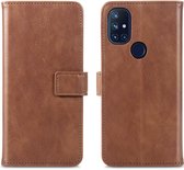 Coque OnePlus Nord N10 5G avec porte-cartes - Bookcase iMoshion Luxe - Marron