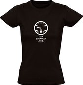 ZSM Bier Bijtanken AUB | Dames T-shirt | Zwart | Meter | Krat | Fles | Pils | Kroeg | Feest | Festival
