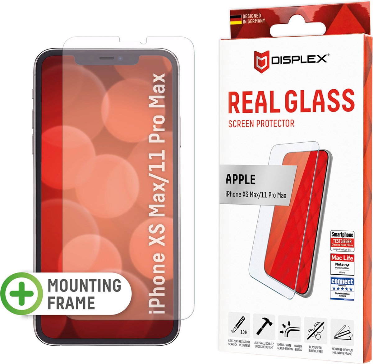 Displex Real Glass Glassprotector iPhone 11 Pro Max en XS Max - Gehard Glas Bescherming