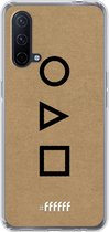 OnePlus Nord CE 5G Hoesje Transparant TPU Case - Octopus Spel Symbols #ffffff