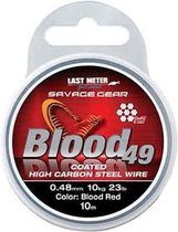 Savage Gear Blood49 Coated High Carbon Steel Wire Blood Red (10m)