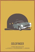 JUNIQE - Poster met kunststof lijst Goldfinger -30x45 /Geel & Grijs