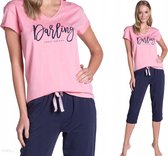 Henderson Tulip- dames pyjama- roze- katoen XXL