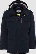 Winter Parka With Stand-Up Collar And Hood Navy Regular Fit