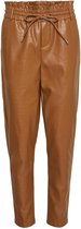 Vero Moda Broek Vmeva Hr Elastic Paperbag Pl Ankle Pant 10251499 Tobacco Brown/croc Embos Dames Maat - W28 X L32