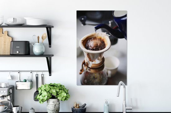 Le Café filtre est fait à l'ancienne toile 60x90 cm - Tirage photo sur toile (Décoration murale salon / chambre)