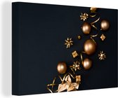 Canvas Schilderij Kerstmis - Kerstversiering - Kerstballen - 120x80 cm - Wanddecoratie
