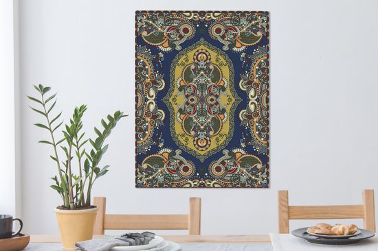 Tapis peinture sur toile - Motifs - Couleurs - 60x80 cm - Décoration murale