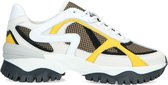 Sacha - Dames - Witte sneakers met gele details - Maat 38