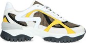 Sacha - Dames - Witte sneakers met gele details - Maat 38