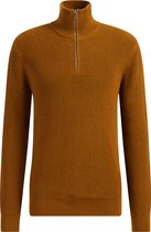 WE Fashion Heren ribgebreide trui met rits