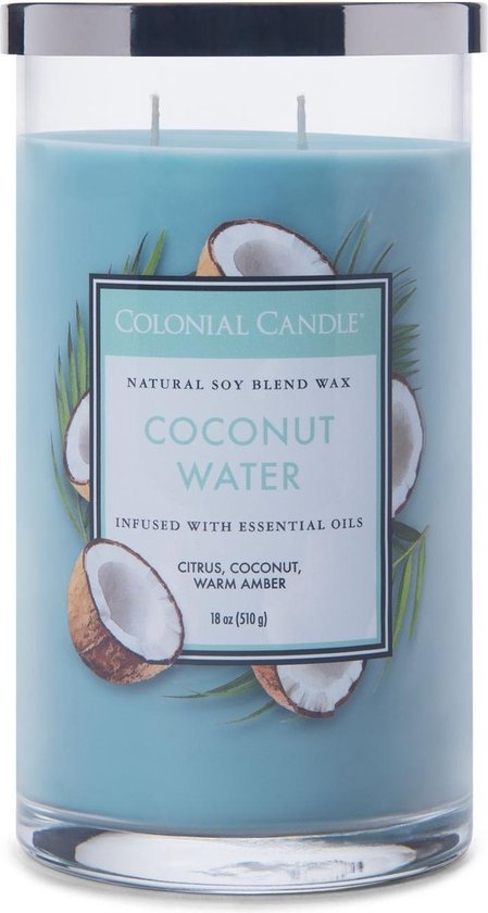 Colonial Candle – Classic Cylinder Coconut Water - 538 gram