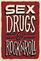 Retro Muur Decoratie uit Metaal Rock 20x30cm XP(751)