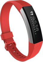 Siliconen Smartwatch bandje - Geschikt voor Fitbit Alta / Alta HR siliconen bandje - rood - Strap-it Horlogeband / Polsband / Armband - Maat: Maat S