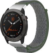 Stoffen nylon bandje geschikt voor Garmin Fenix 5x - Plus & Sapphire - Fenix 6x - Pro & Sapphire - Garmin Fenix 7x - Solar & Sapphire - Quickfit 26 / 26mm band voor Garmin smartwat