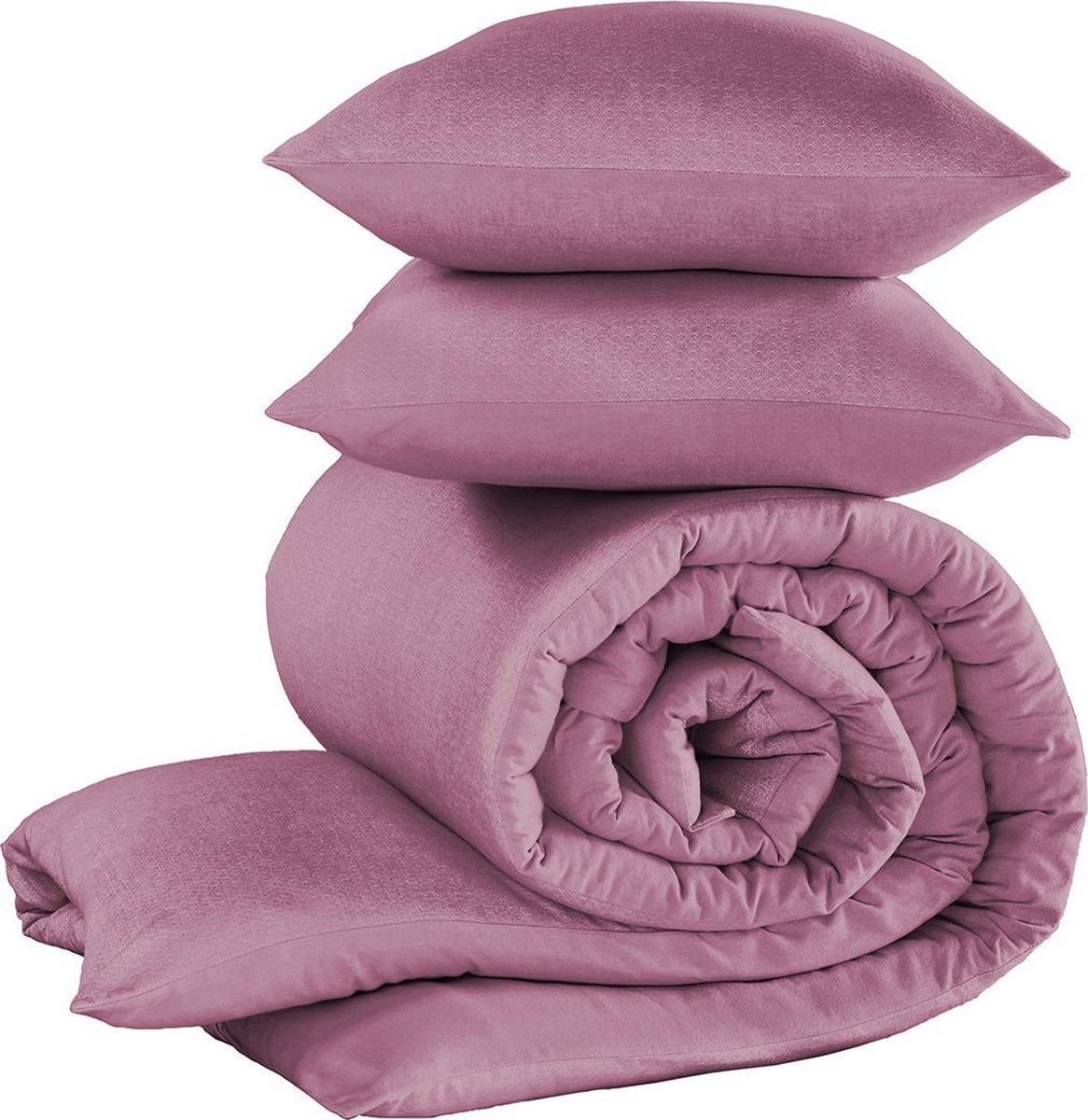 De Witte Lietaer Dekbedovertrek Tarbot - Hotelmaat - 260 x 240 cm - Flanel Lila