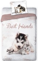 Animal Pictures Dekbedovertrek Best Friends - Eenpersoons - 140  x 200 cm - Multi