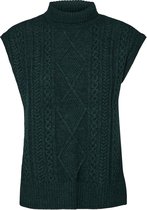 Vero Moda Trui Vmamina Sl High Neck Vest Ga 10251224 Sea Moss/w Melange Dames Maat - S