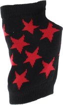 Zac's Alter Ego Vingerloze handschoenen Star Print Wrist Length Zwart/Rood