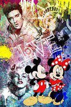 Mickey mouse pop art – 80cm x 120cm - Fotokunst op PlexiglasⓇ incl. certificaat & garantie.