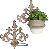 Relaxdays 2 x porte-pot de fleur - porte-pot - panier suspendu - support de pot de fleur - crochet mural
