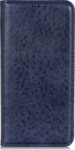 Samsung Galaxy S22 Hoesje - Mobigear - Cowboy Serie - Kunstlederen Bookcase - Blauw - Hoesje Geschikt Voor Samsung Galaxy S22