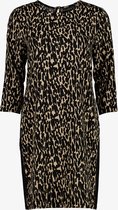 TwoDay dames jurk met luipaardprint - Zwart - Maat XL
