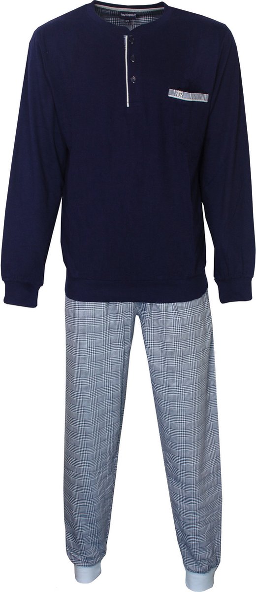 Paul Hopkins Heren Pyjama - Ronde Hals - Donker Blauw - Maat S