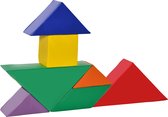 HOMCOM Bouwstenenset 12-delige set speelgoed van schuimstof om te bouwen voor kinderen van 1-3 jaar EPE 3D0-007