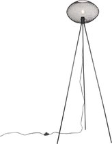QAZQA molly - Industriele Tripod | driepoot vloerlamp | Staande Lamp - 1 lichts - Ø 560 mm - Zwart - Industrieel -  Woonkamer | Slaapkamer