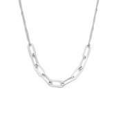 Collier Paperclip En Gourmette 7,0 Mm 40 + 4 Cm