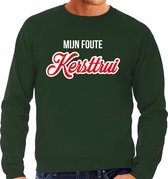 Mijn foute Kersttrui in sierlijke letters - groen - heren - Kerst sweater / Kerst outfit 2XL