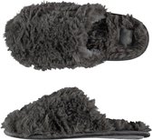 Dames instap slippers/pantoffels grijs maat 39-40