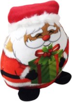 Stop & Look Knuffelbal Kerstman 14 Cm Pluche Rood/wit