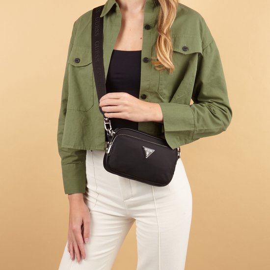 Guess Little Bay Crossbody Camera Schoudertassen Zwart bol