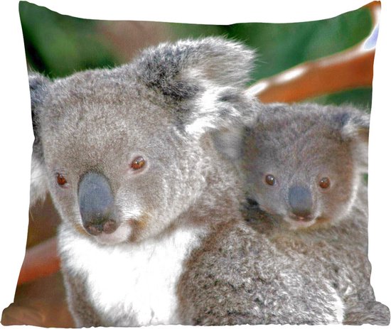 Sierkussen - Koalas Vader Zoon - Bruin - 60 Cm X 60 Cm