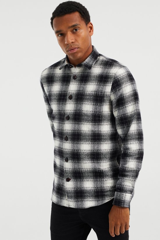 WE Fashion Heren overhemd van katoenen flanel bol
