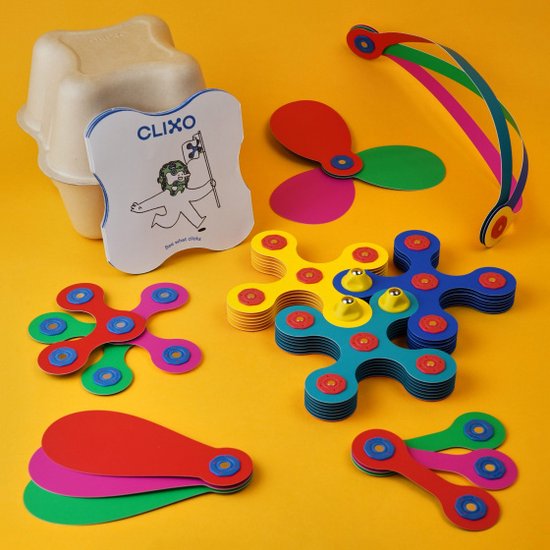 Clixo Rainbow 42 stuks set - flexibel magnetisch speelgoed