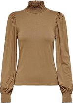 Only T-shirt Onlelva L/s Smock Top Jrs 15228249 Toasted Coconut Dames Maat - M