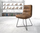 Gestoffeerde-stoel Abelia-Flex X-frame zwart bruin vintage