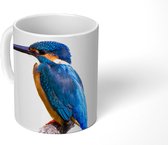 Mok - Koffiemok - IJsvogel - Veren - Tak - Blauw - Mokken - 350 ML - Beker - Koffiemokken - Theemok